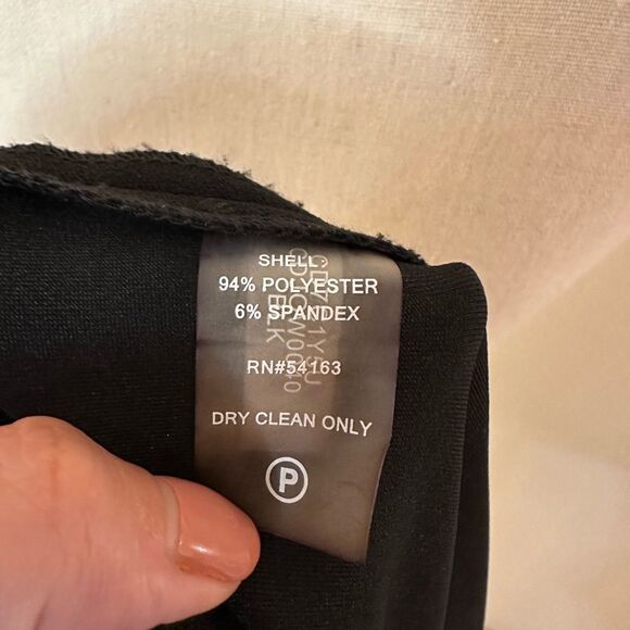 Calvin Klein Black Zip Back Shift Dress Size 4P - Picture 5 of 6
